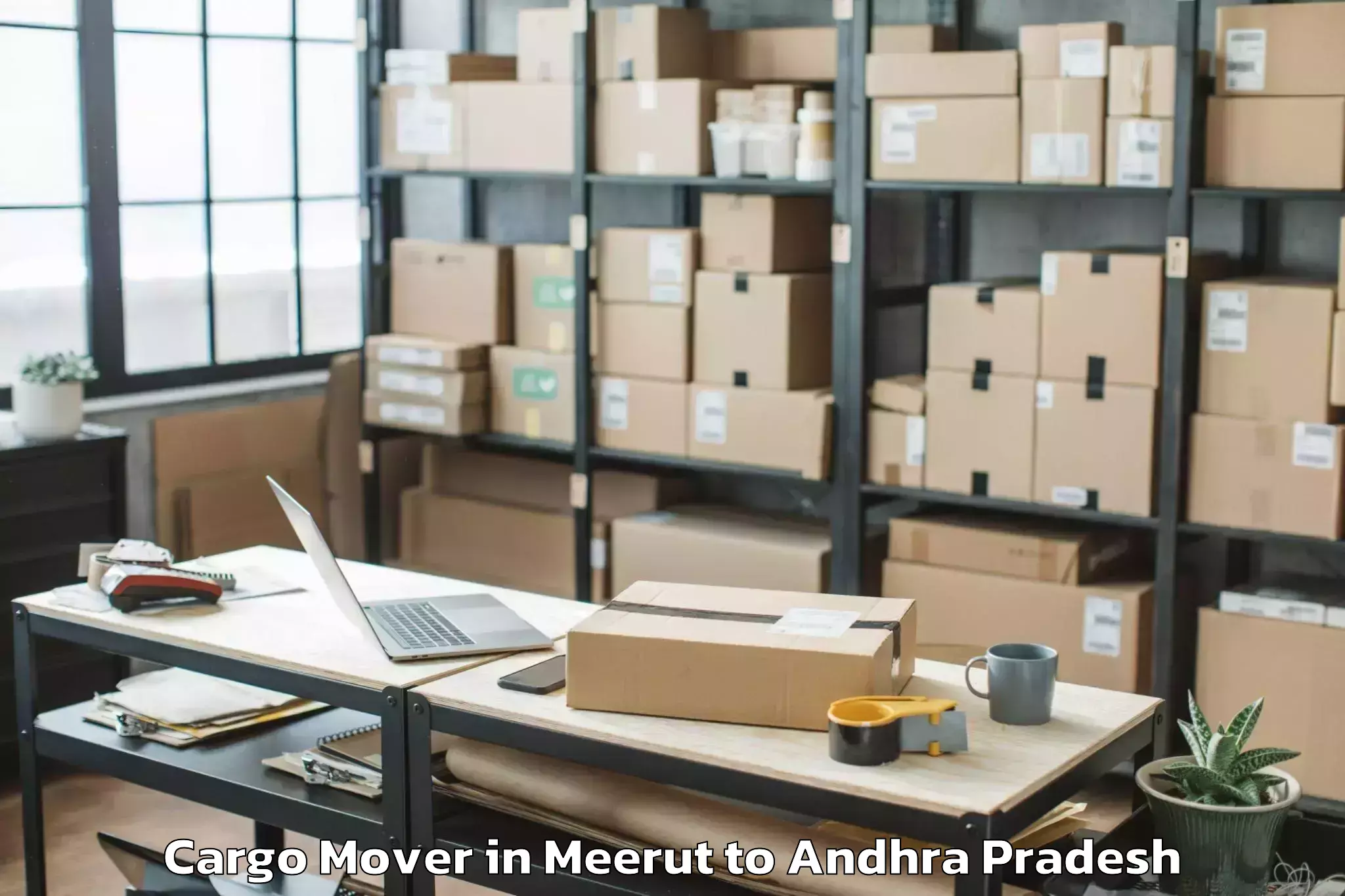 Book Meerut to Bapulapadu Cargo Mover Online